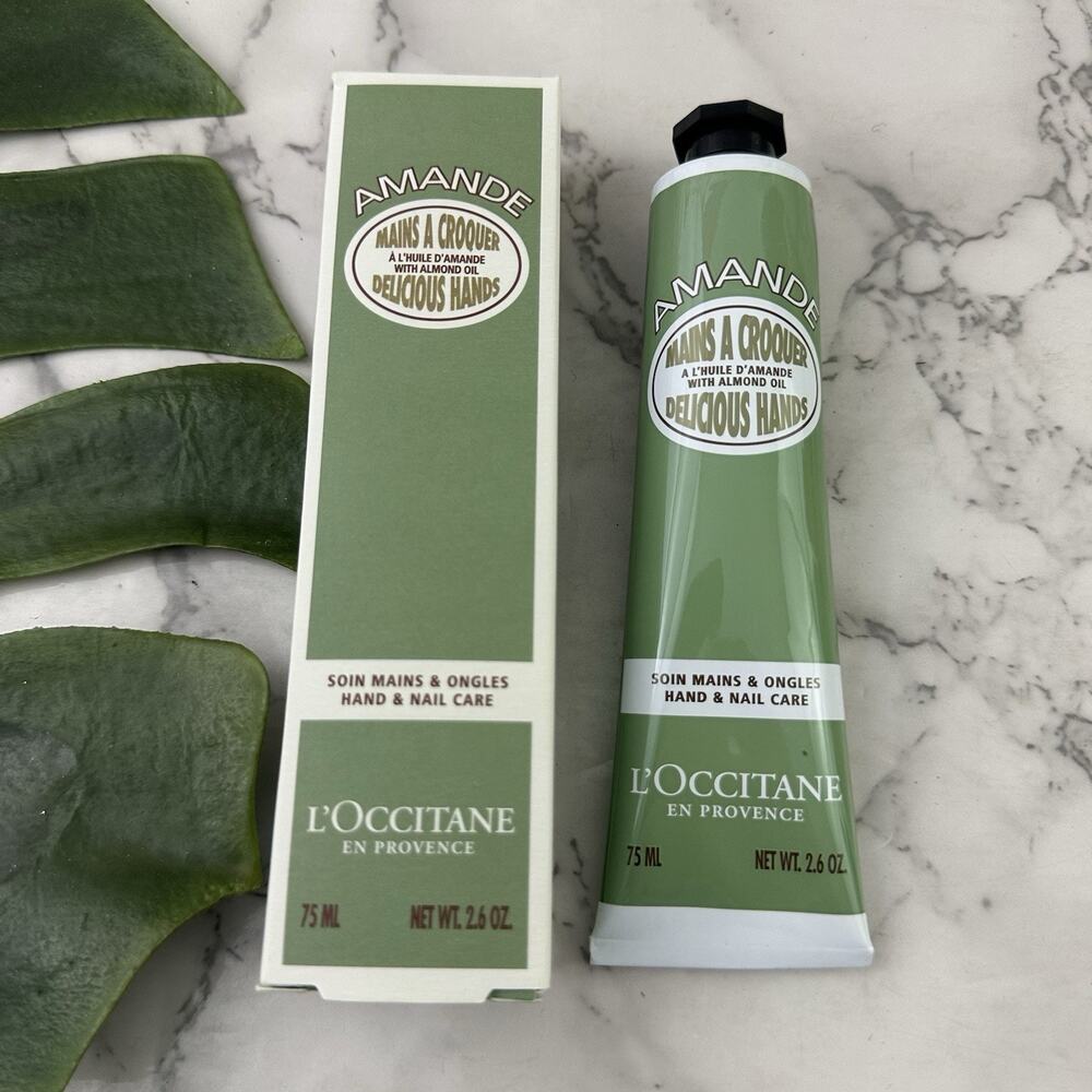 L'Occitane Amande Delicious Hands Hand Nail Care 2.6 oz New Moisturizer Cream